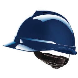 MSA V-Gard 500 Helm, belüftet, ABS blau, Fas-Trac mit Stan-